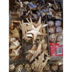 Kerstboomversiering naturel/bruin
