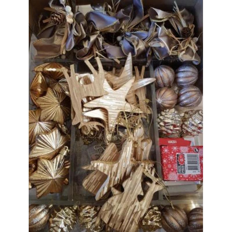 Kerstboomversiering naturel/bruin