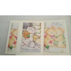 Kerst wenskaarten x 3 stuks , dubbele met envelop.