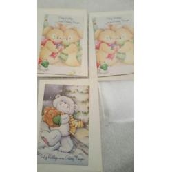 Kerst wenskaarten x 3 stuks , dubbele met envelop.