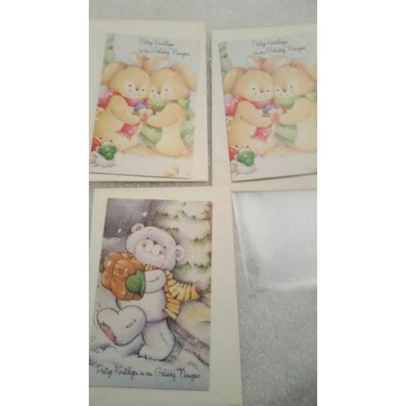 Kerst wenskaarten x 3 stuks , dubbele met envelop.