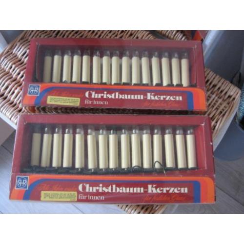 nw.2 x 15 st. kerstverlichting kaars m knijper samen €15.00