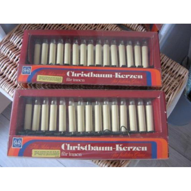 nw.2 x 15 st. kerstverlichting kaars m knijper samen €15.00