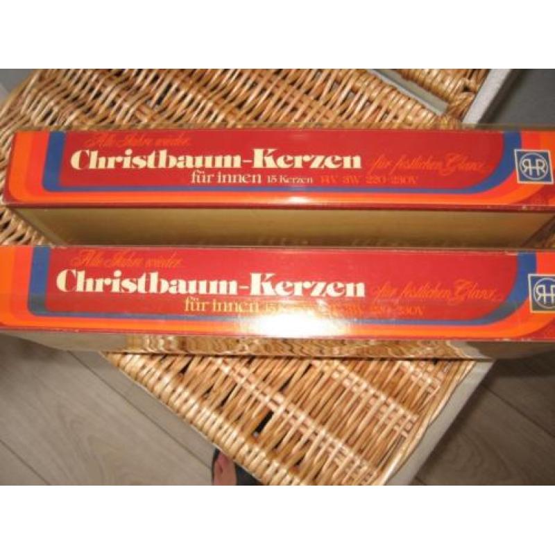 nw.2 x 15 st. kerstverlichting kaars m knijper samen €15.00