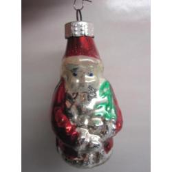 Oude Vintage Kersversiering Kerstbal Kerstman met Boom
