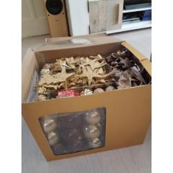 Kerstboomversiering naturel/bruin