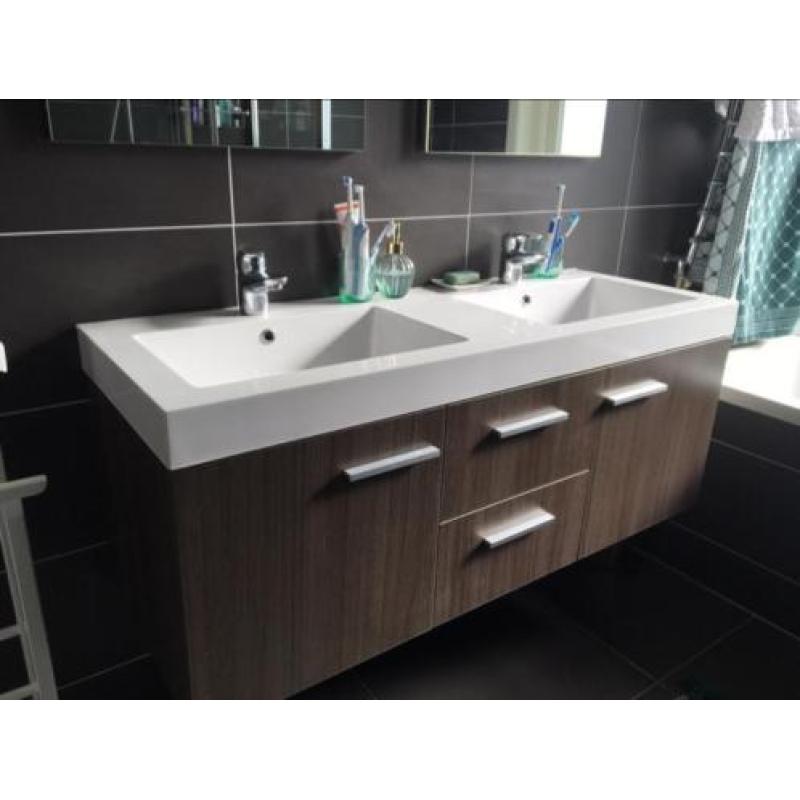 Wasmeubel 130 breed incl kranen