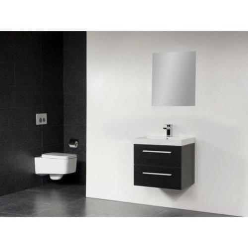 Saniclass Rome badmeubel met spiegel 58cm black wood
