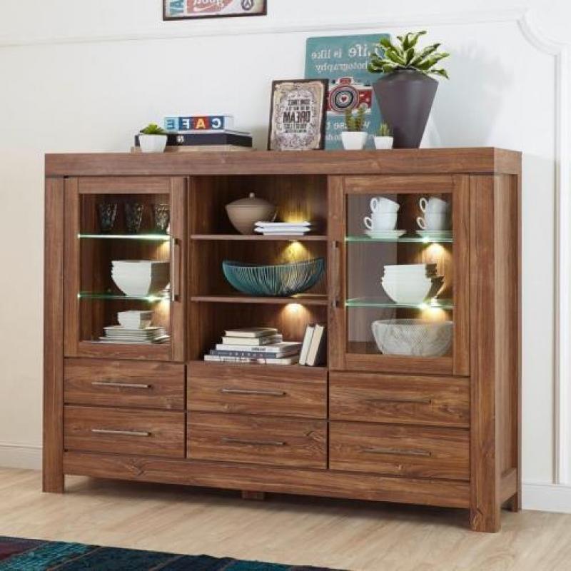 Moderne robuuste buffetkast met LED Rustico NU 549 NIEUW