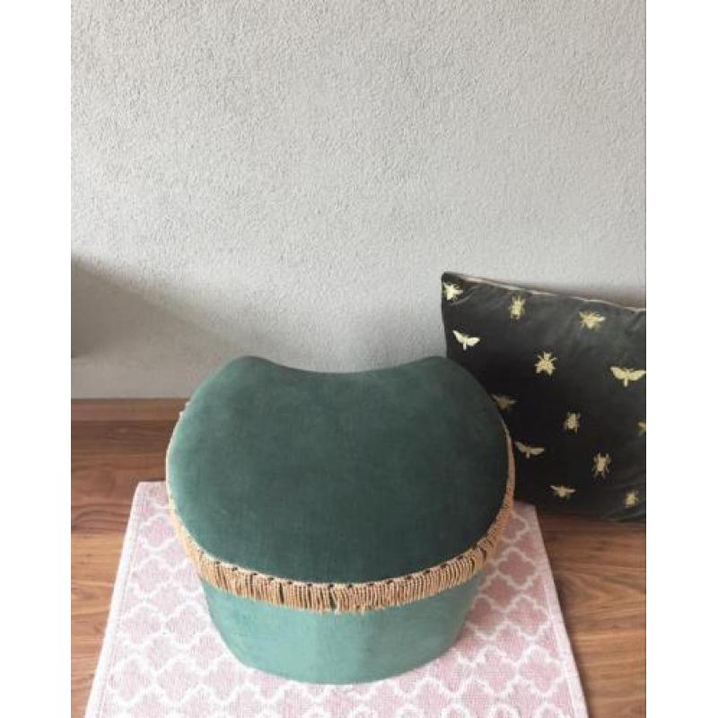 Vintage poef opbergpoef naaimand