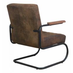 ROBUUST RUITPATROON | Fauteuil Mustang stof bruin | OP=OP