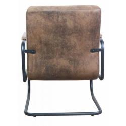 ROBUUST RUITPATROON | Fauteuil Mustang stof bruin | OP=OP
