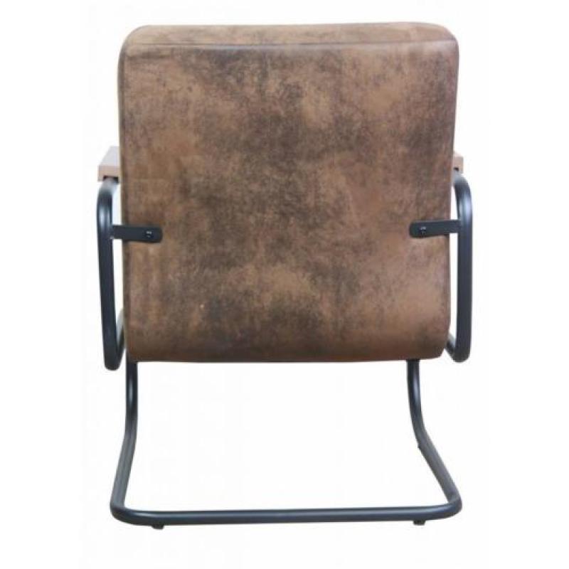 ROBUUST RUITPATROON | Fauteuil Mustang stof bruin | OP=OP