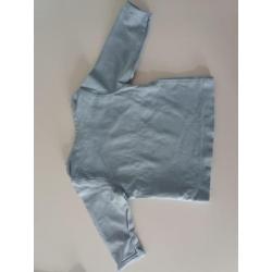 Shirtjes grijs en blauw lange mouw mt 50 Noppies