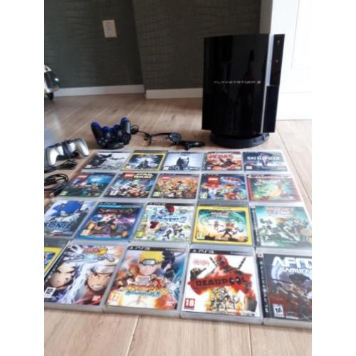 PlayStation 3 met draaibare standaard, 20 Games + attributen