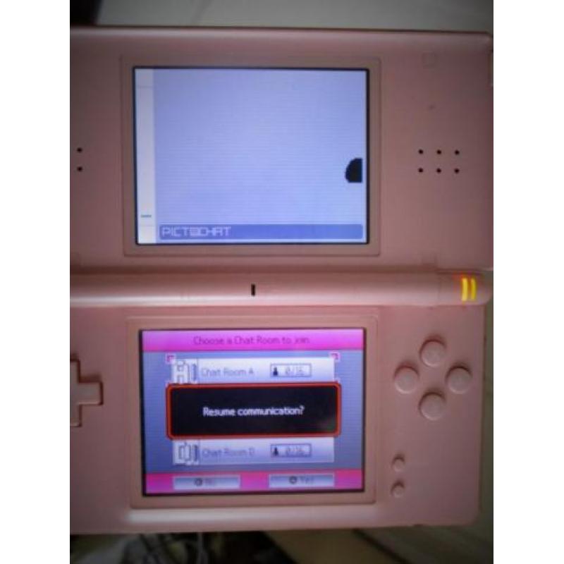Nintendo DS Lite Roze in Tasje + Nintendo Stekker~2006~Werkt