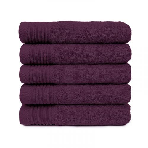 The One Handdoek Deluxe 50x100 550 gr Plum (5 stuks)