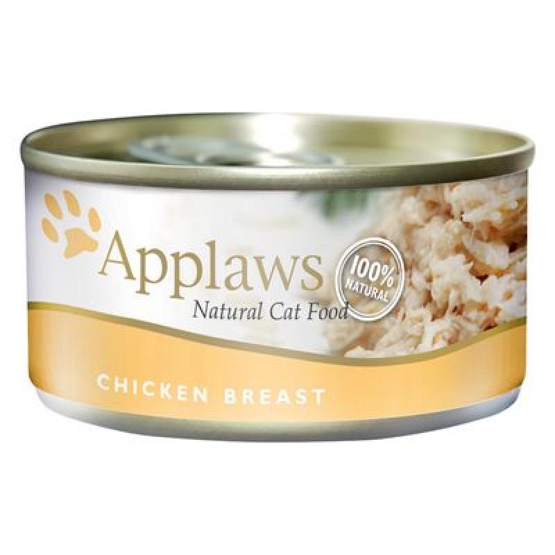 6x70g in Bouillon Kippenborst Kaas Applaws Kattenvoer