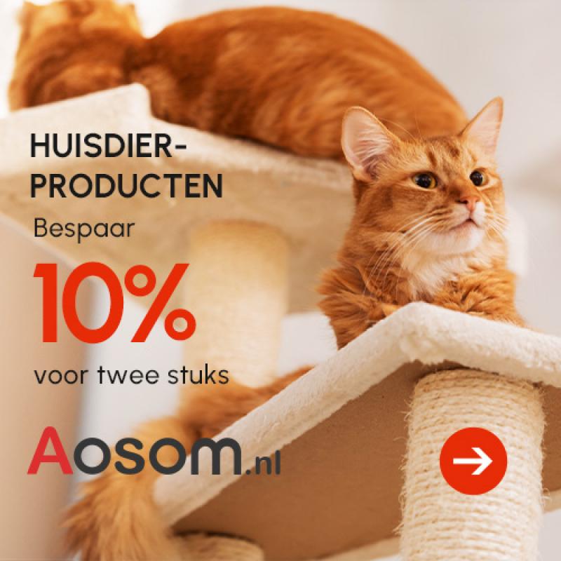 10% korting bij aankoop van elk twee items. Couponcode: Huisdier10