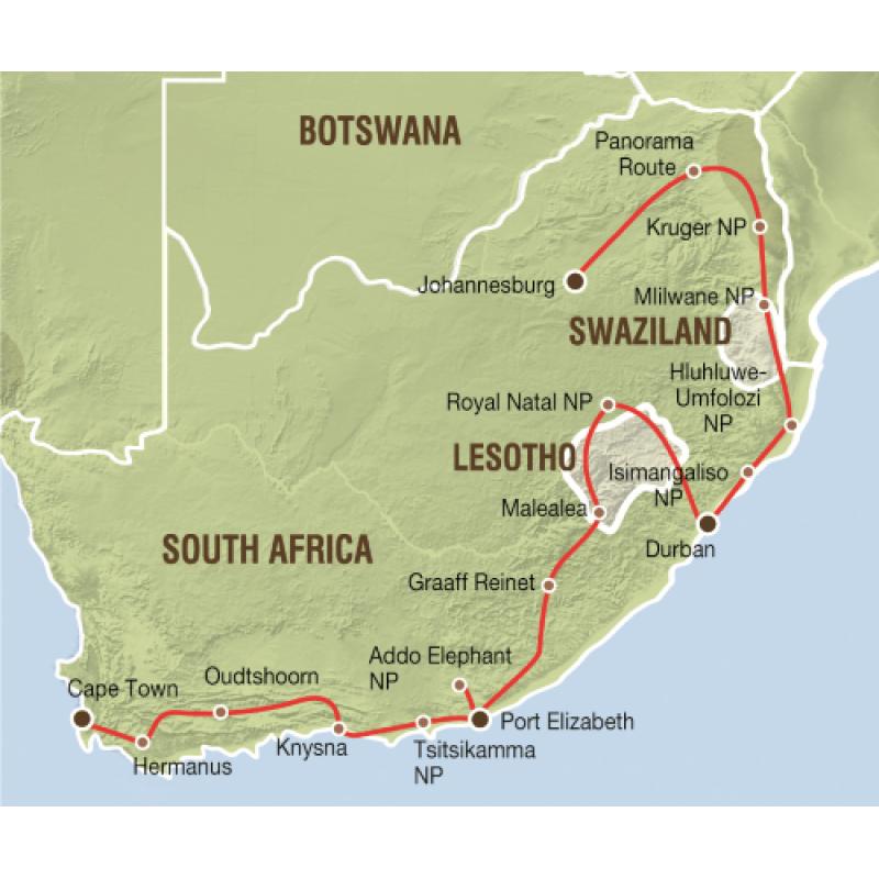 Klassiek Zuid Afrika (24 dagen)