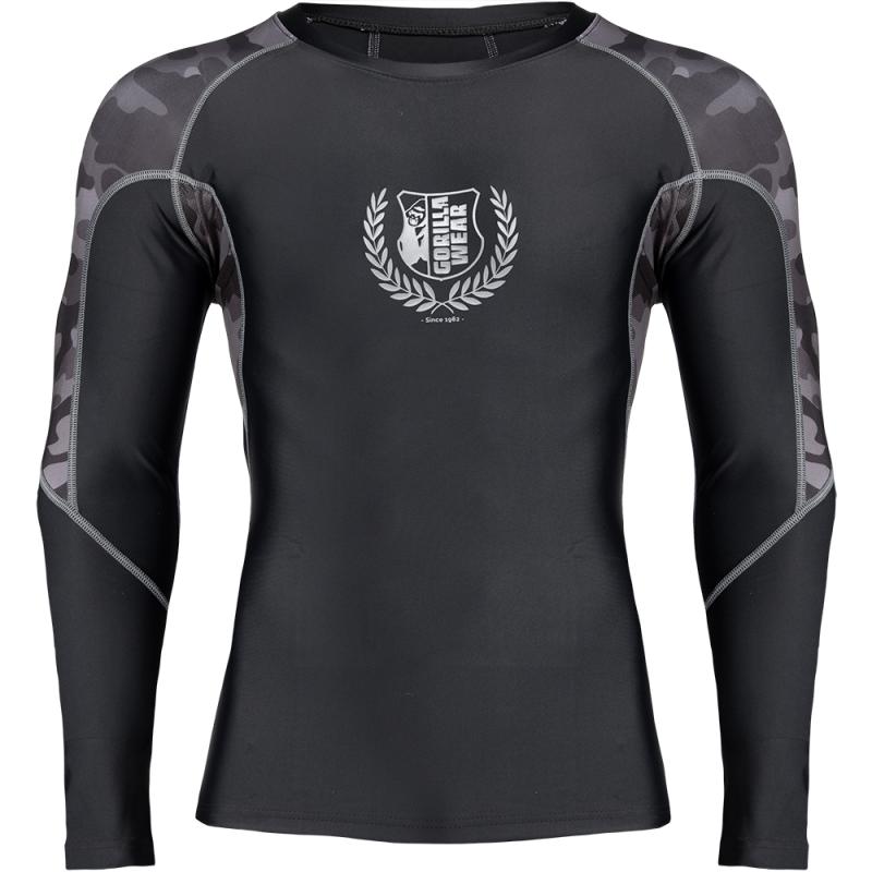Gorilla Wear Lander Rashguard Longsleeve Zwart Grijs Camo 4XL