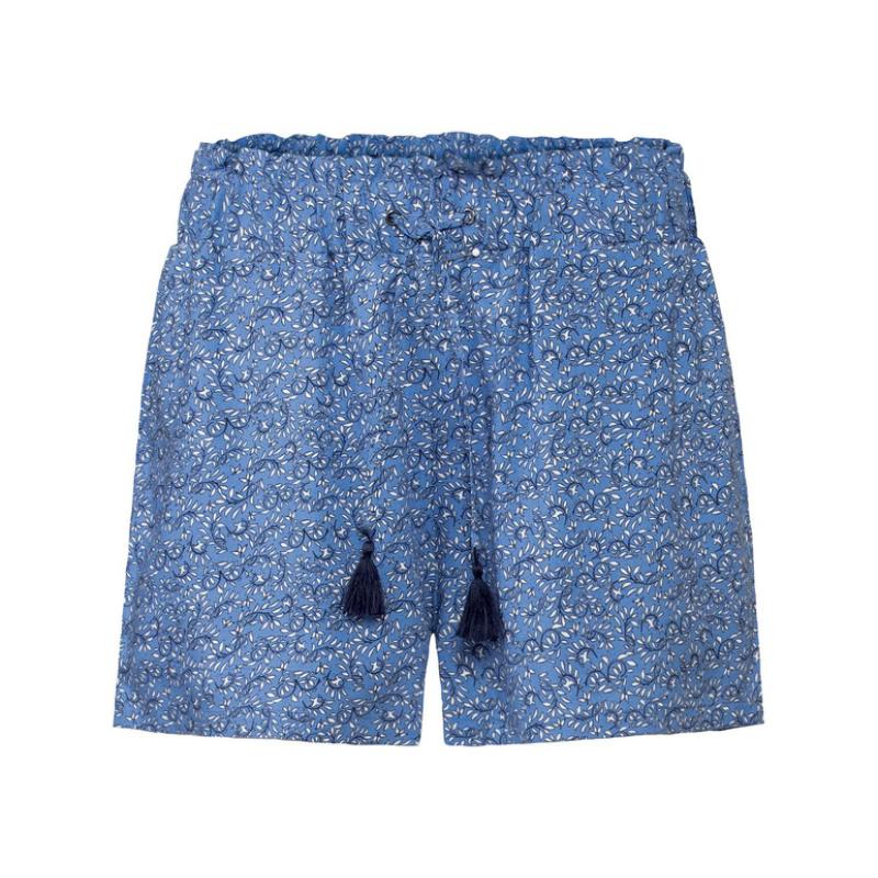 Dames short 42, All over print blauw