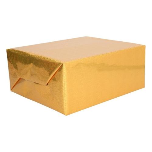 Metallic goud kadopapier folie 70 x 150 cm
