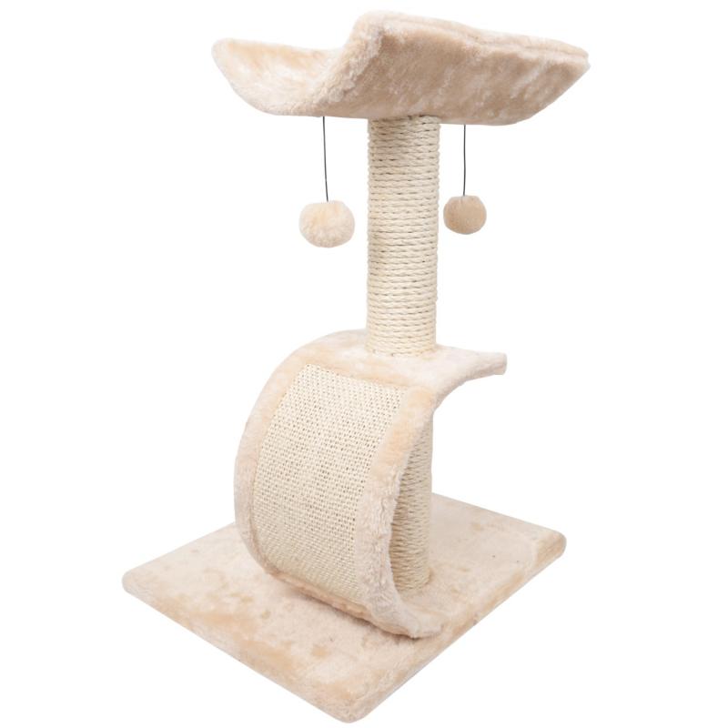 Katten krabpaal met krabplank beige 60 cm
