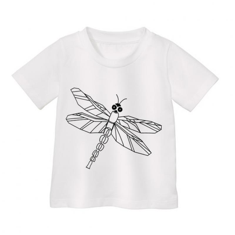 T-shirt om in te kleuren van bio-katoen met elastaan, Libelle Maat: 110/116